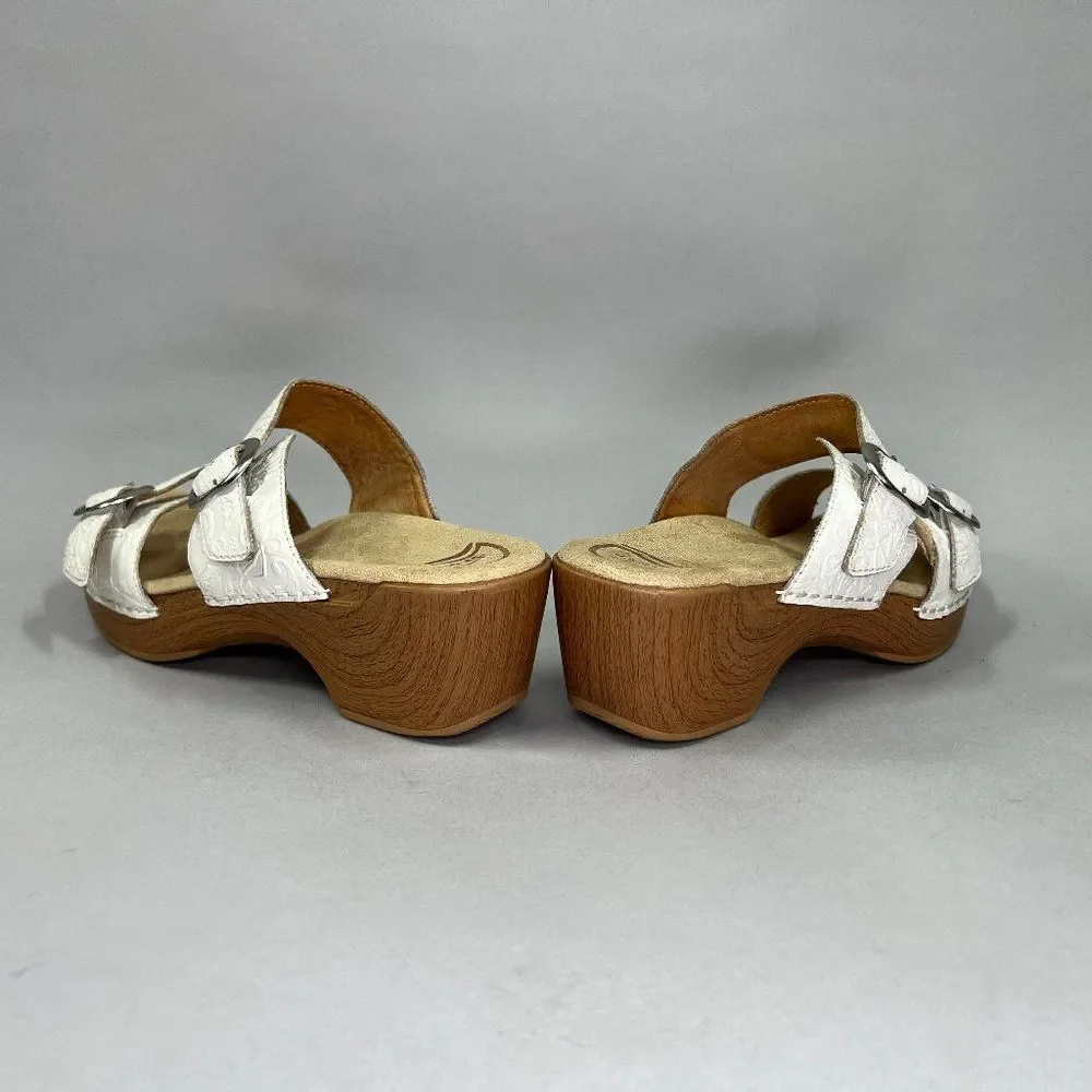 Dansko Women's Sophie White Leather Sandals_7